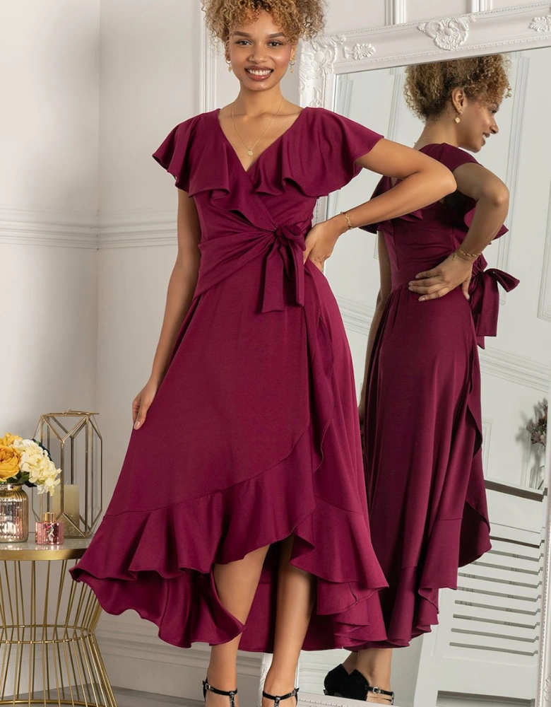 Priya Frill Dipped Hem Dress