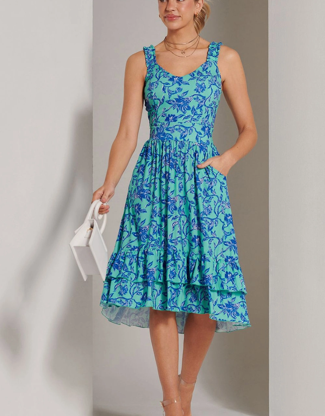 Gabriel Tiered Sleeveless Jersey Dress, 2 of 1