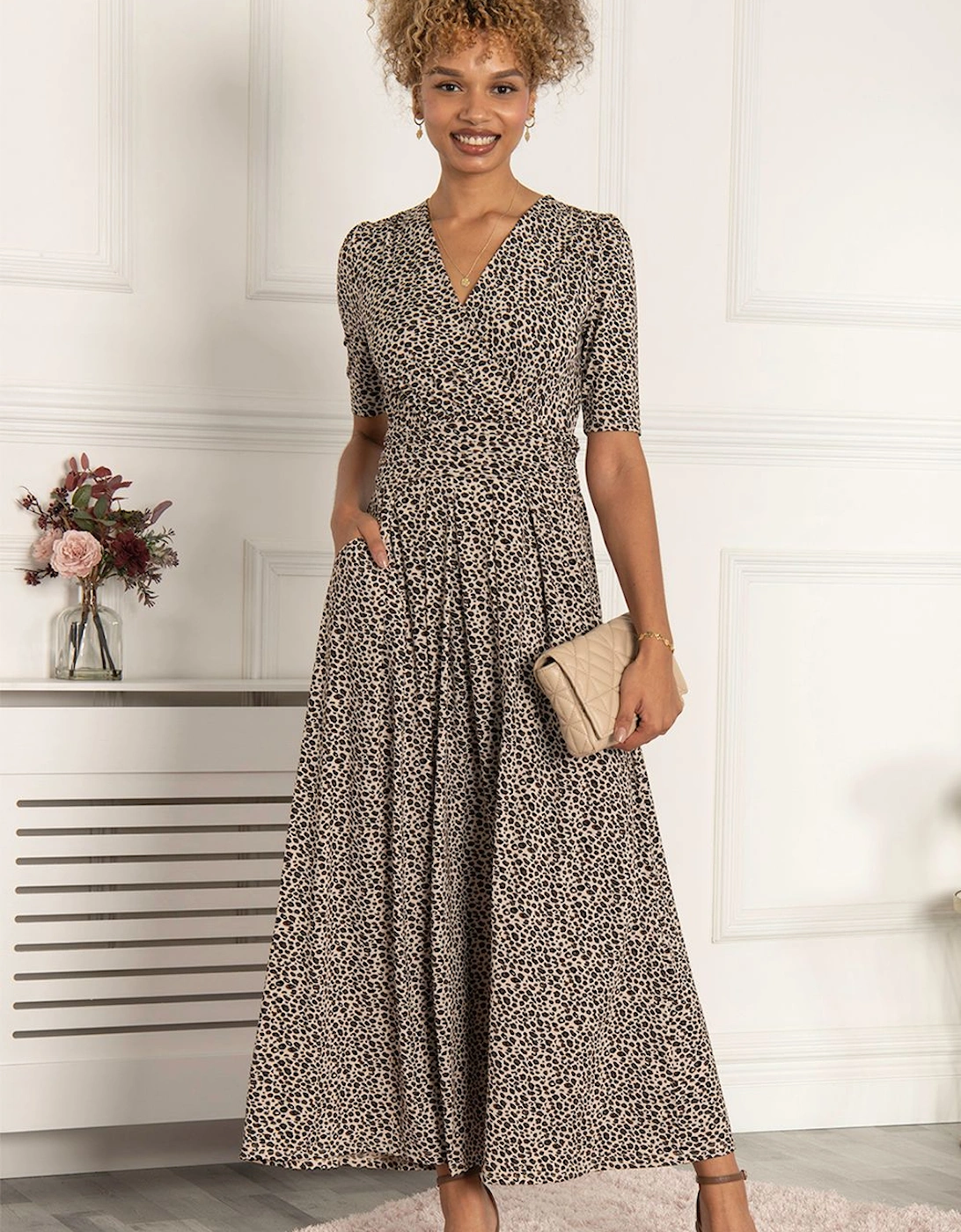 Calais Half Sleeve Maxi Dress, 2 of 1
