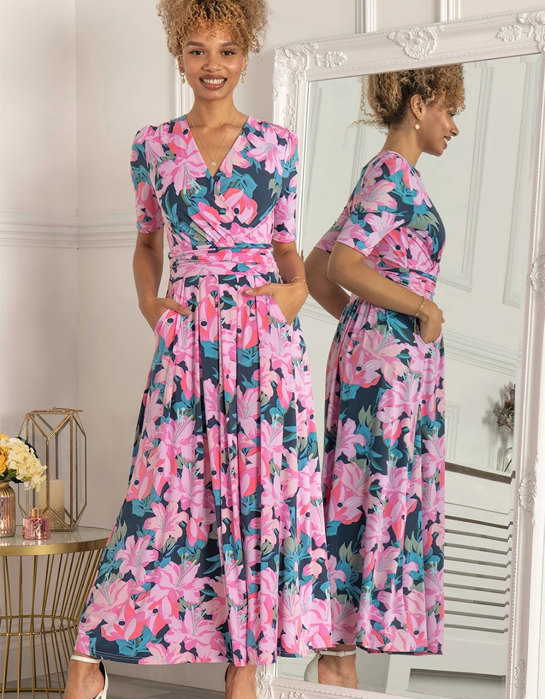 Calais Half Sleeve Maxi Dress, 2 of 1