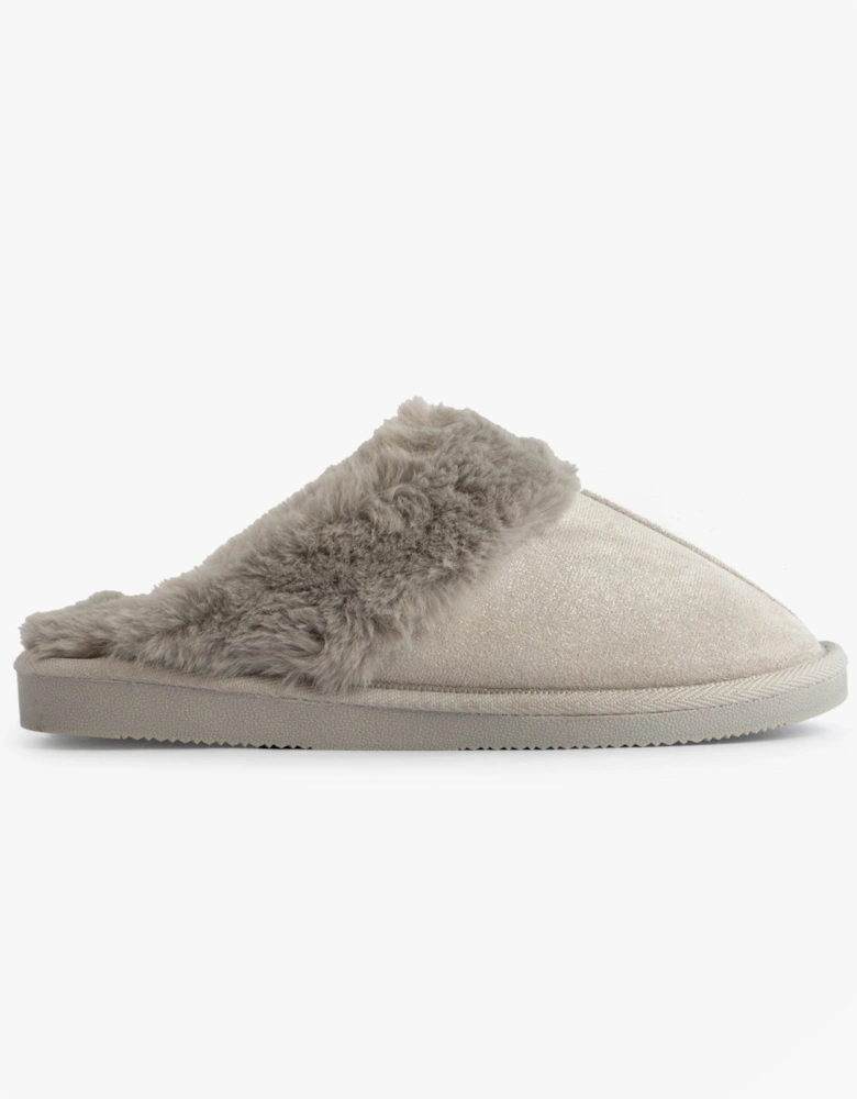 Jo & Joe GLIMMER Womens Mule Slippers Grey