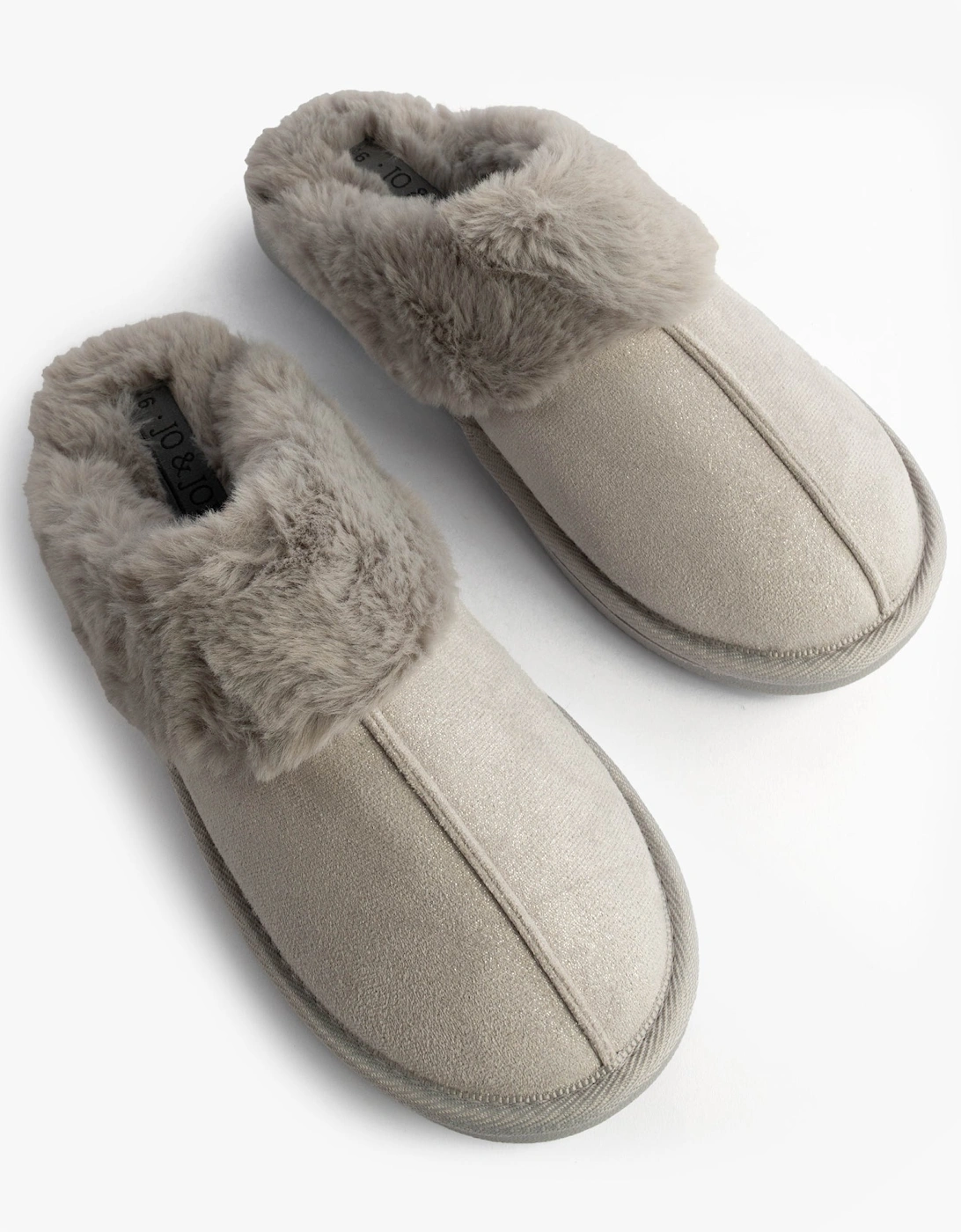 Jo & Joe GLIMMER Womens Mule Slippers Grey