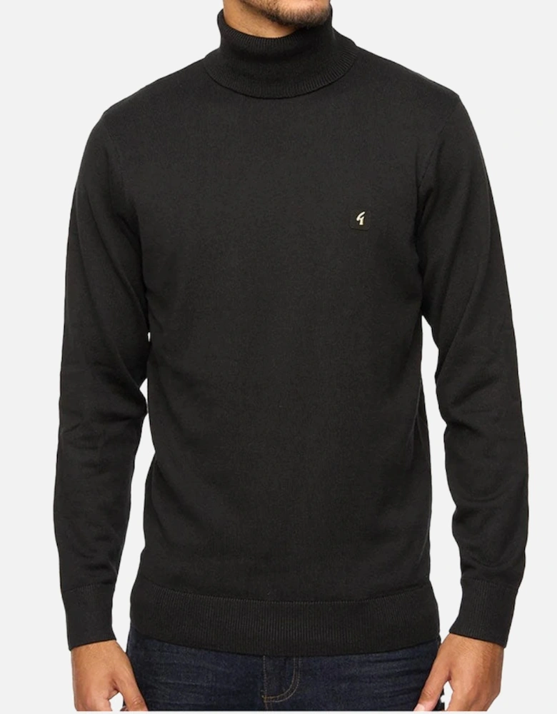 Vintage Ricardo Knitted Roll Neck V55GK09 - Black
