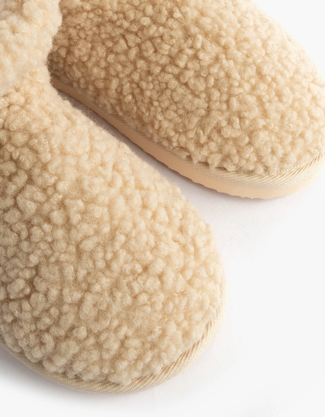 Jo & Joe TEDDY Womens Bootie Slippers Beige