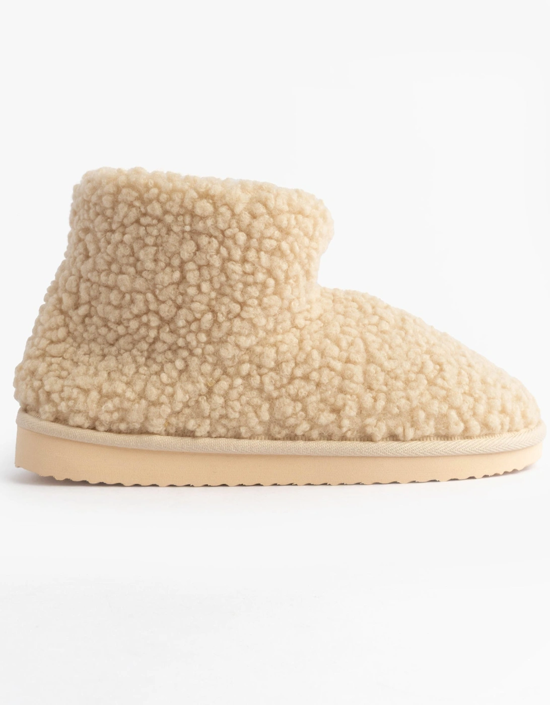 Jo & Joe TEDDY Womens Bootie Slippers Beige, 8 of 7