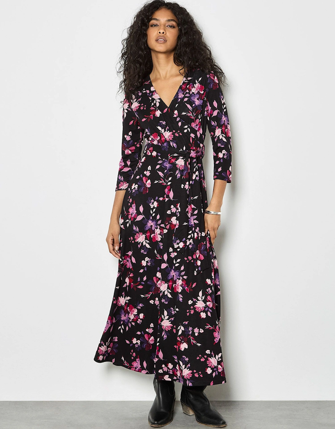 Ombre Floral Wrap Maxi Dress, 2 of 1