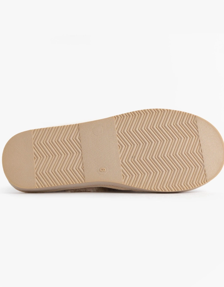 Jo & Joe GLIMMER Womens Mule Slippers Beige