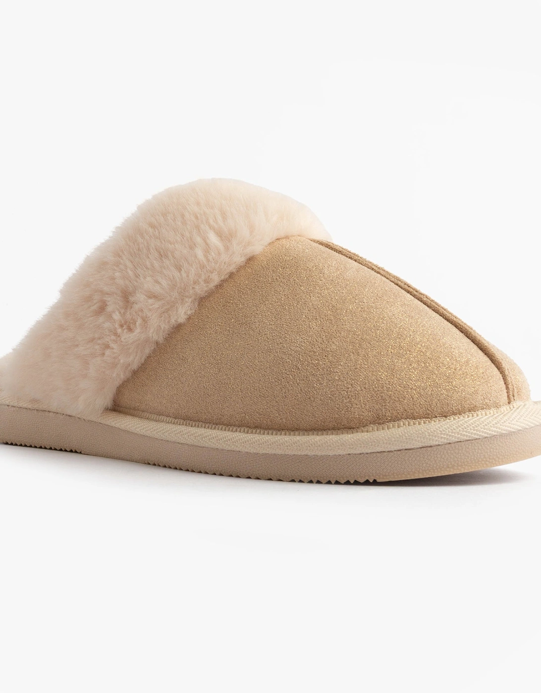 Jo & Joe GLIMMER Womens Mule Slippers Beige