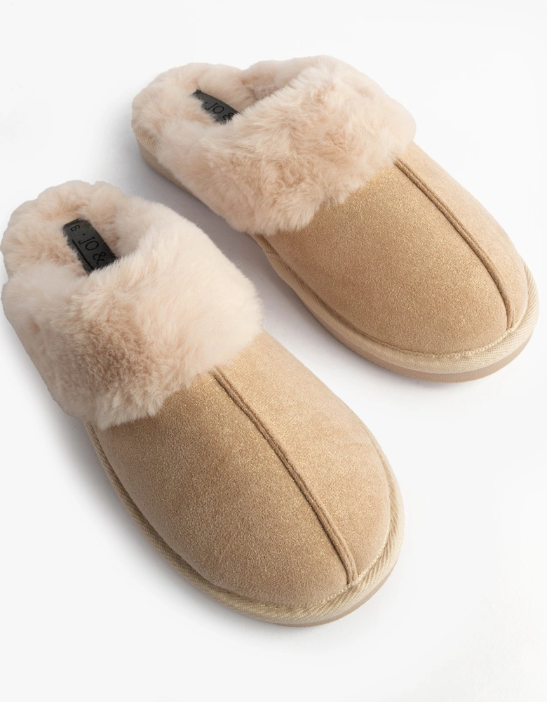 Jo & Joe GLIMMER Womens Mule Slippers Beige