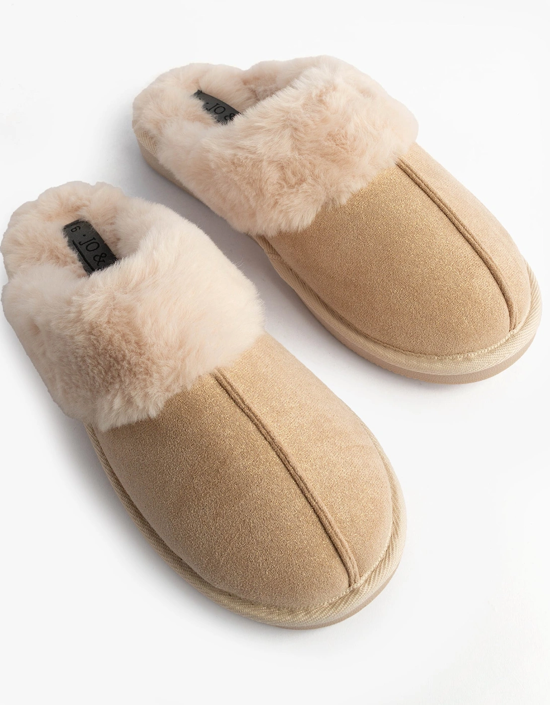 Jo & Joe GLIMMER Womens Mule Slippers Beige