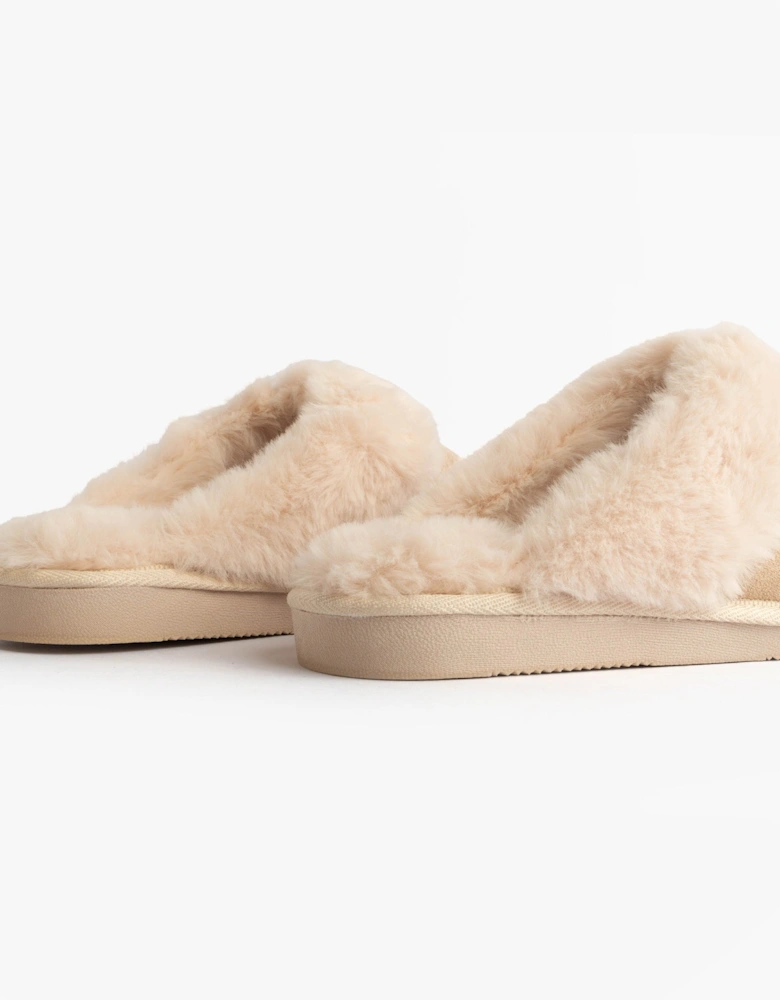 Jo & Joe GLIMMER Womens Mule Slippers Beige