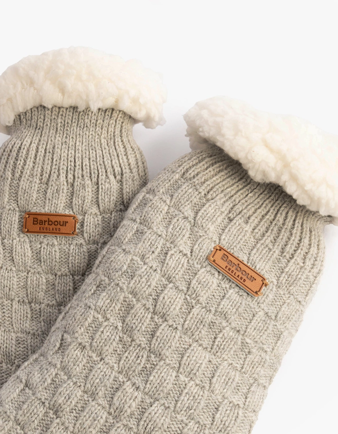 CABLE KNIT LOUNGE Socks Womens Light Grey Marl