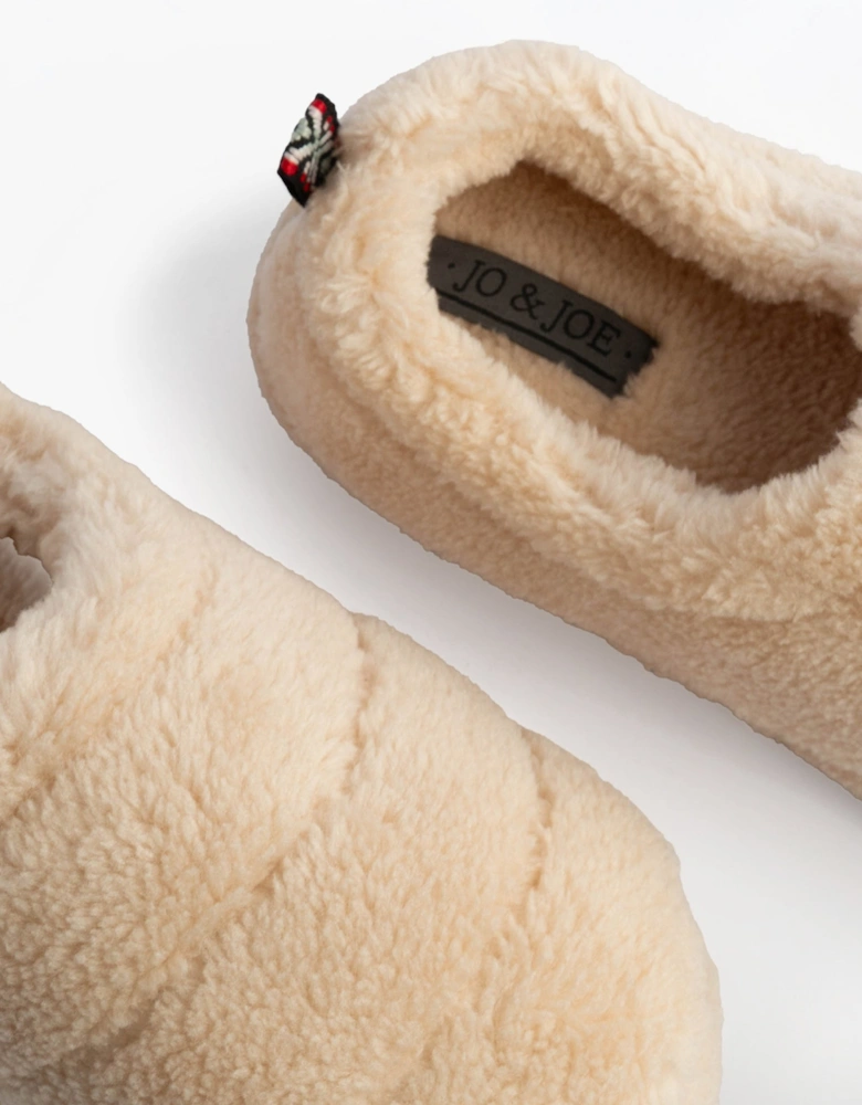 Jo & Joe HATTIE Womens Full Slippers Beige