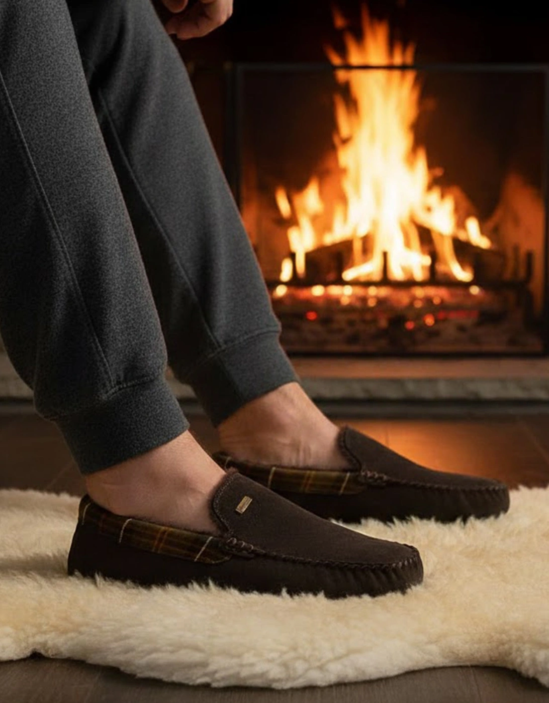 MONTY Mens Slippers Brown