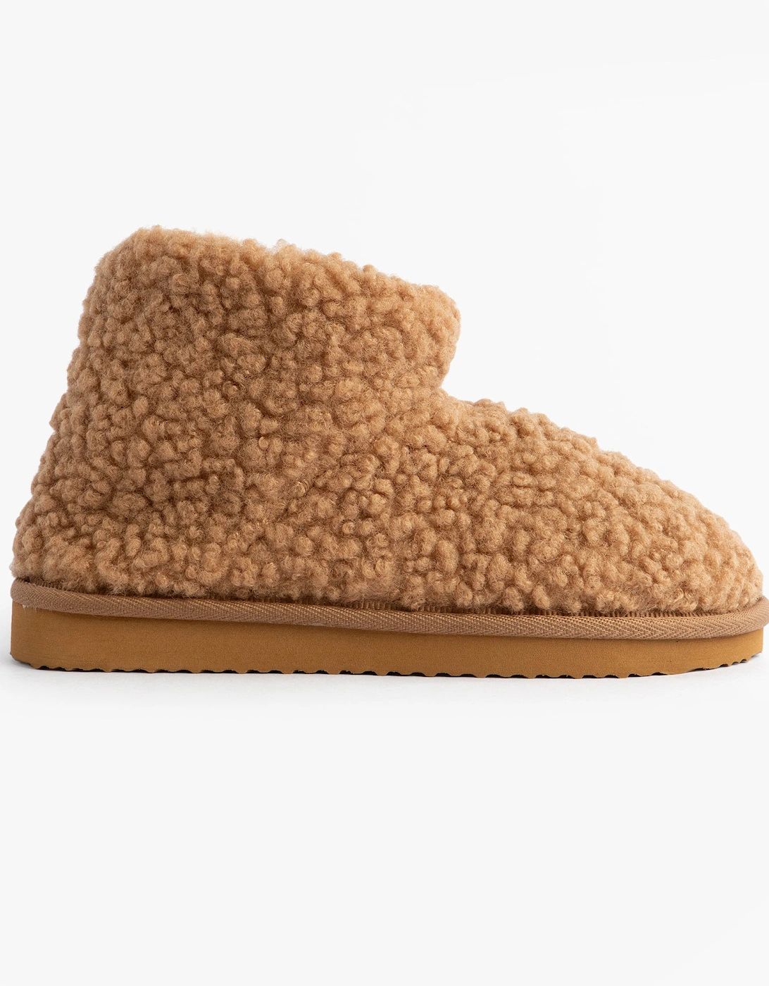 Jo & Joe TEDDY Womens Bootie Slippers Tan, 7 of 6