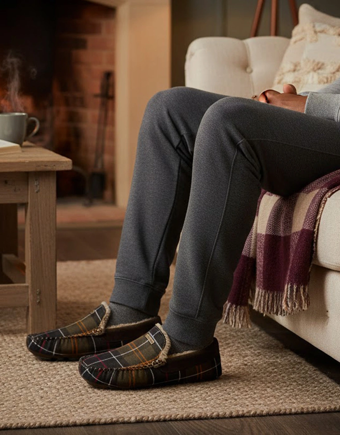 MONTY Mens Slippers Recycled Classic Tartan