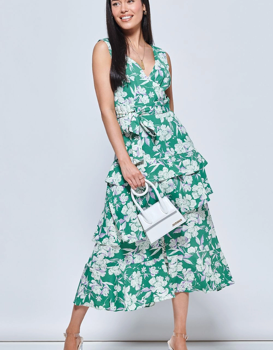 Della Crepe Frill Hem Maxi Dress, 2 of 1