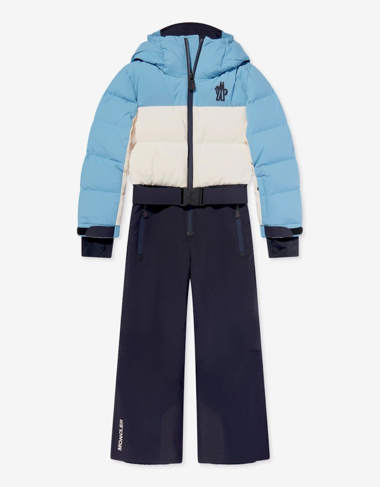 Enfant Kids Grenoble Down Padded Ski Suit in Blue