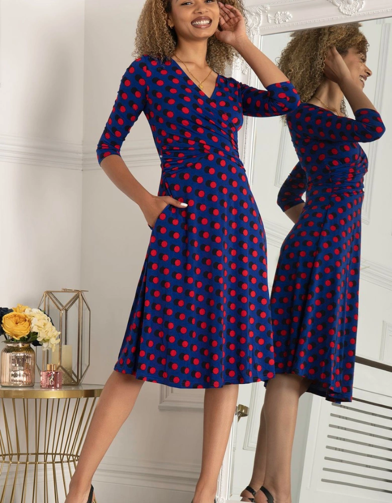 Petra 3/4 Sleeve Ruched Dress