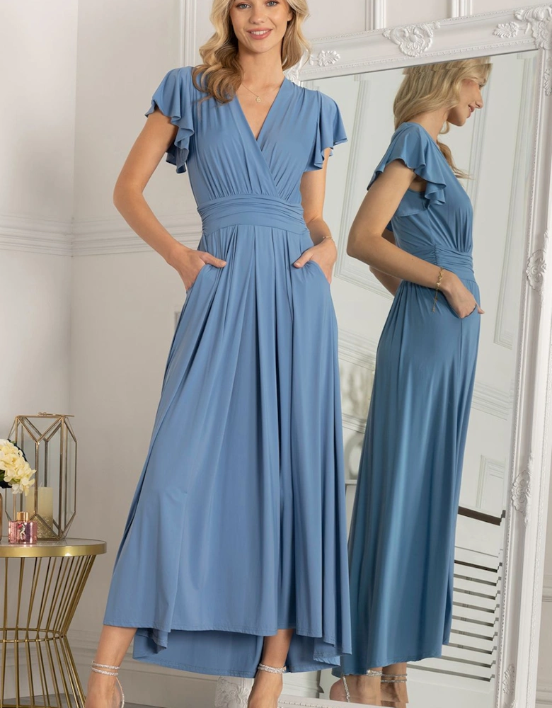 Airene Cap Sleeve Maxi Dress