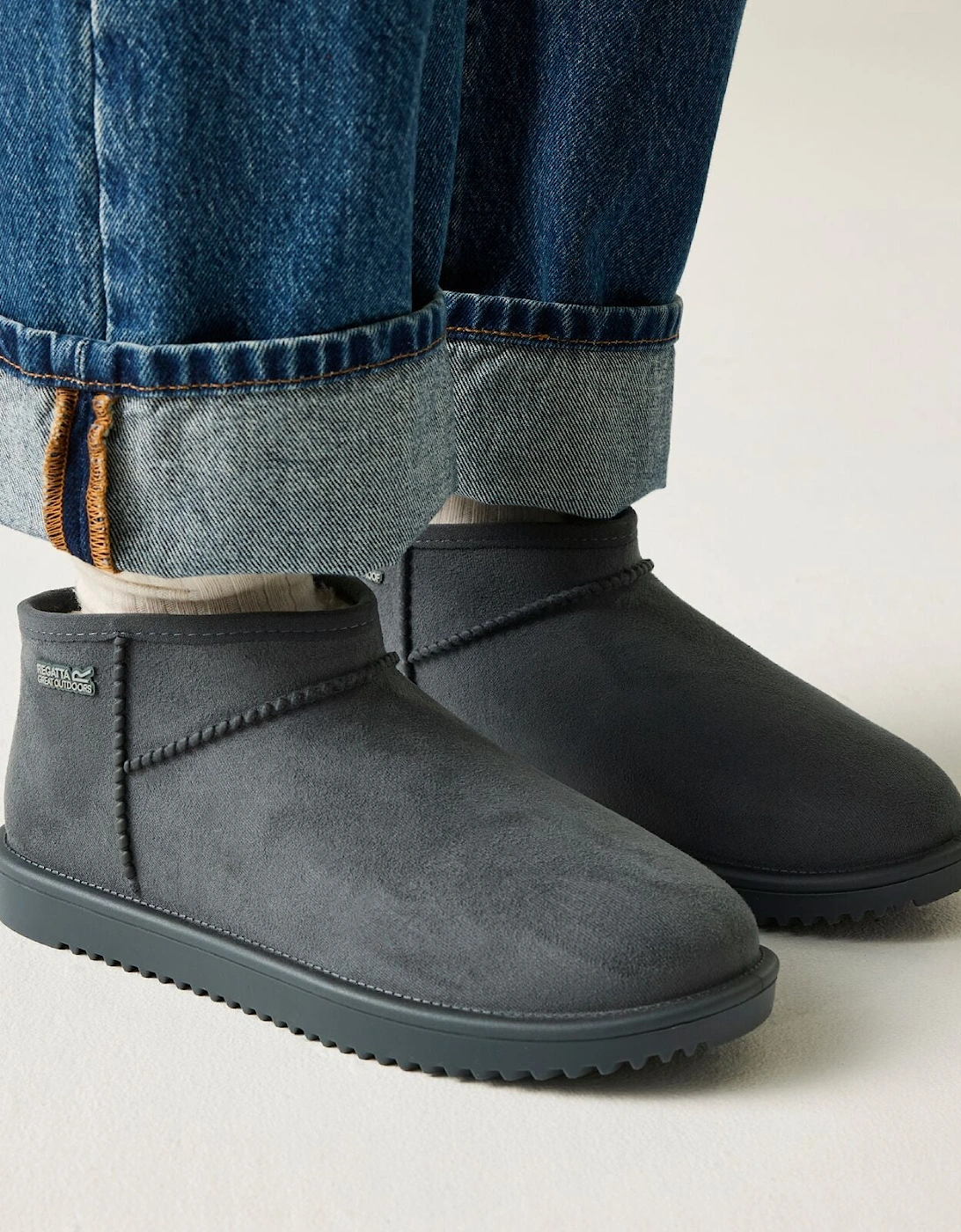 Womens Risley Short Waterproof Fur Lining Mule, 2 of 1