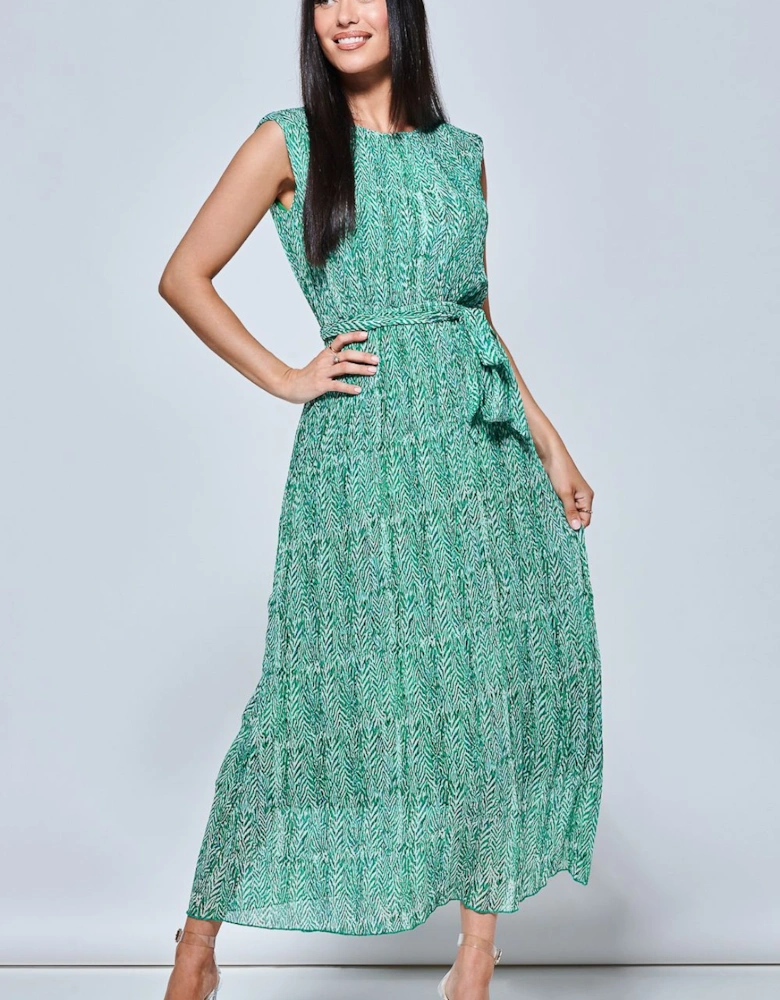 Hollyn Pleated Chiffon Maxi Dress