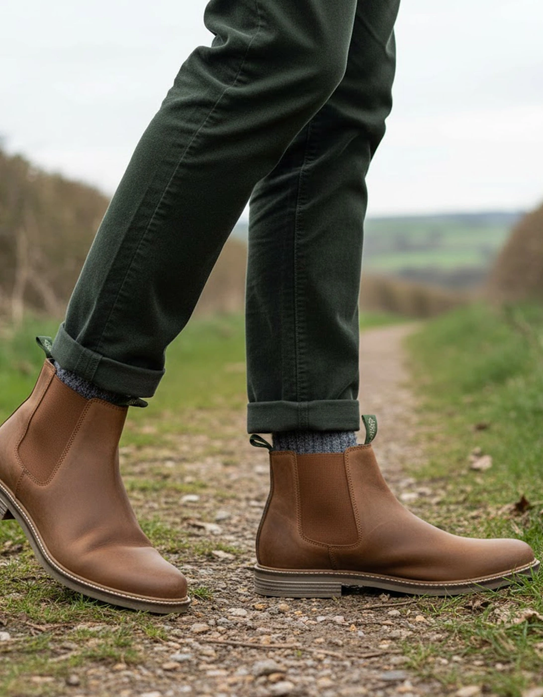 FARSLEY Mens Chelsea Boots Tan