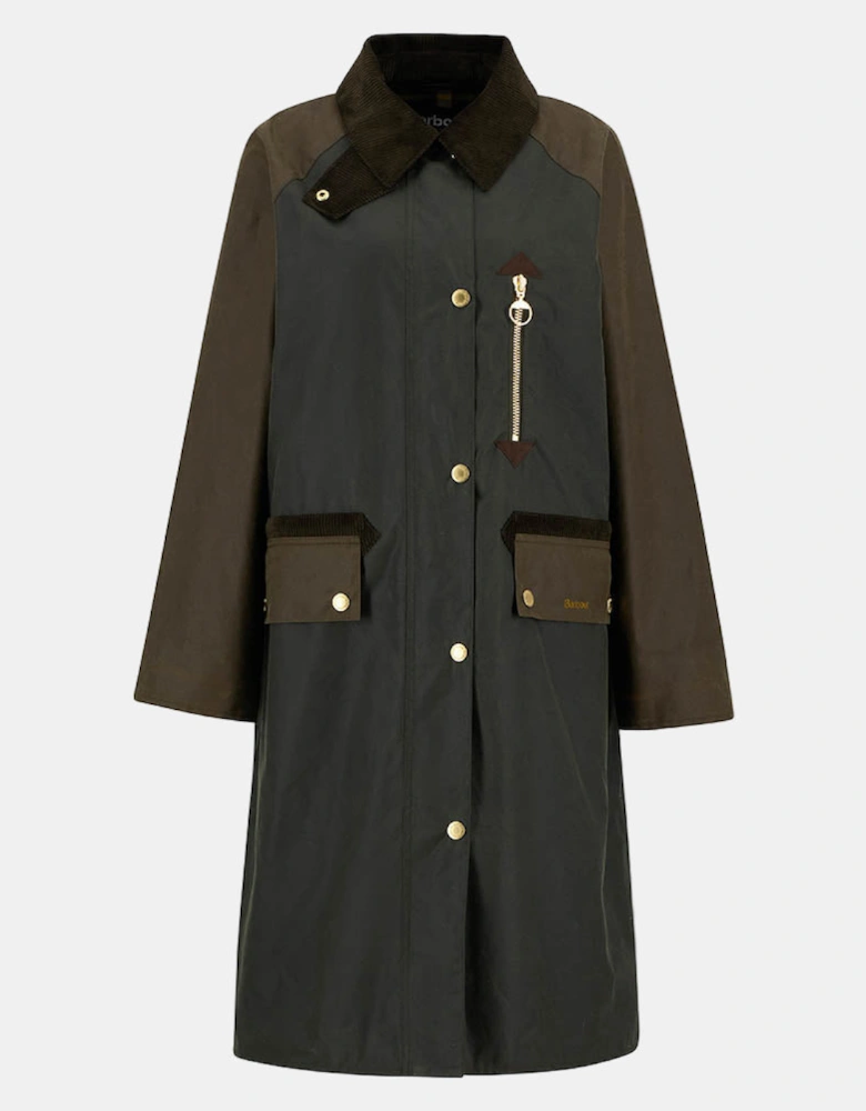 Evette Womens Wax Jacket - Fern/Beech/Ancient Tartan