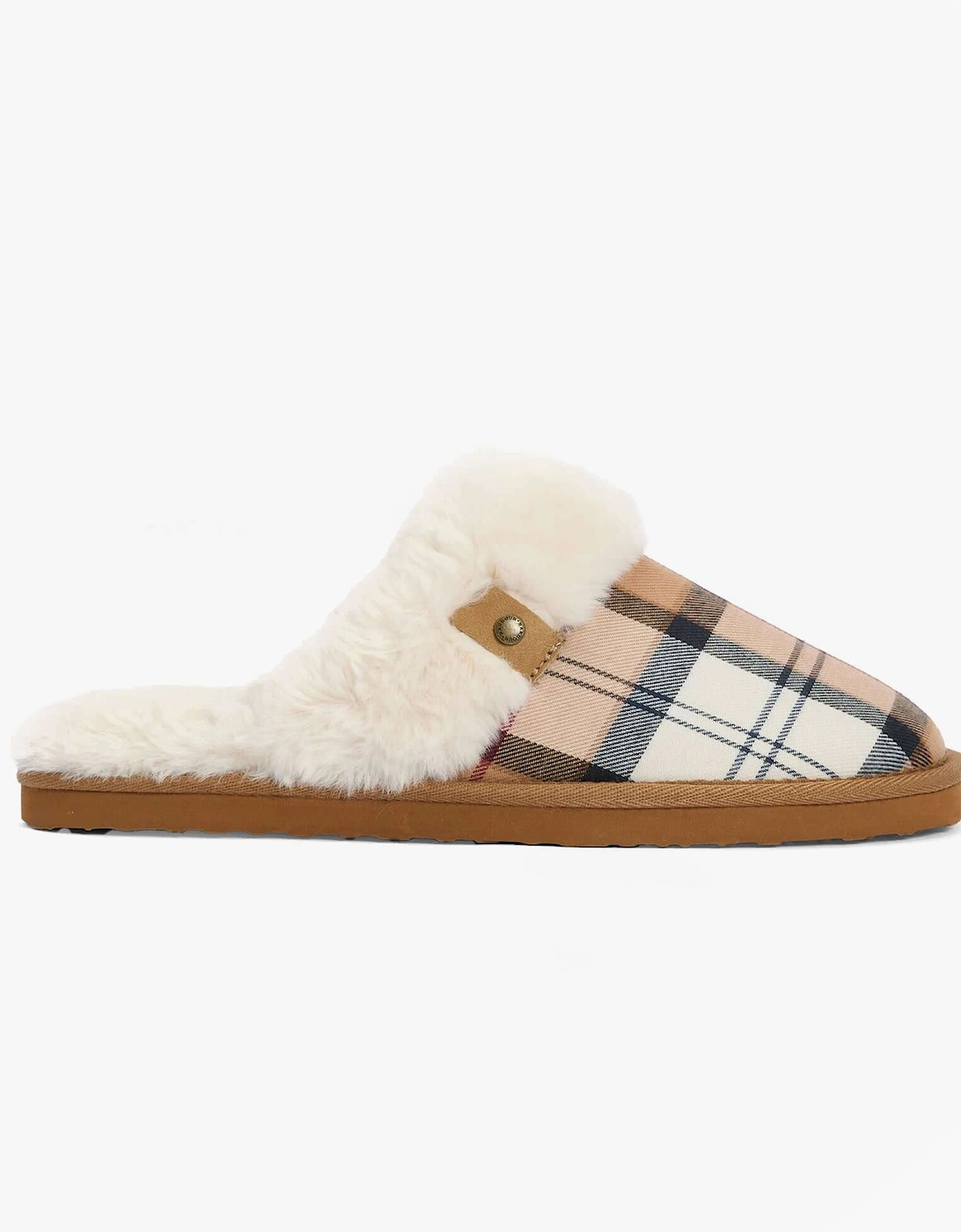 CLAUDIA Womens Mule Slippers Hessian Tartan, 7 of 6