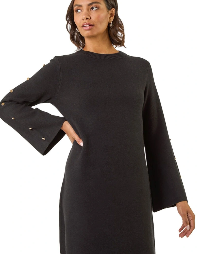 Buttoned Knit Dress