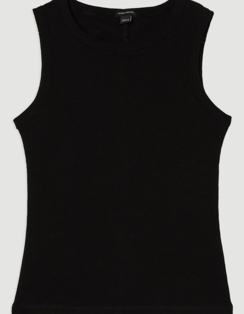 Compact Jersey Ribbed Top