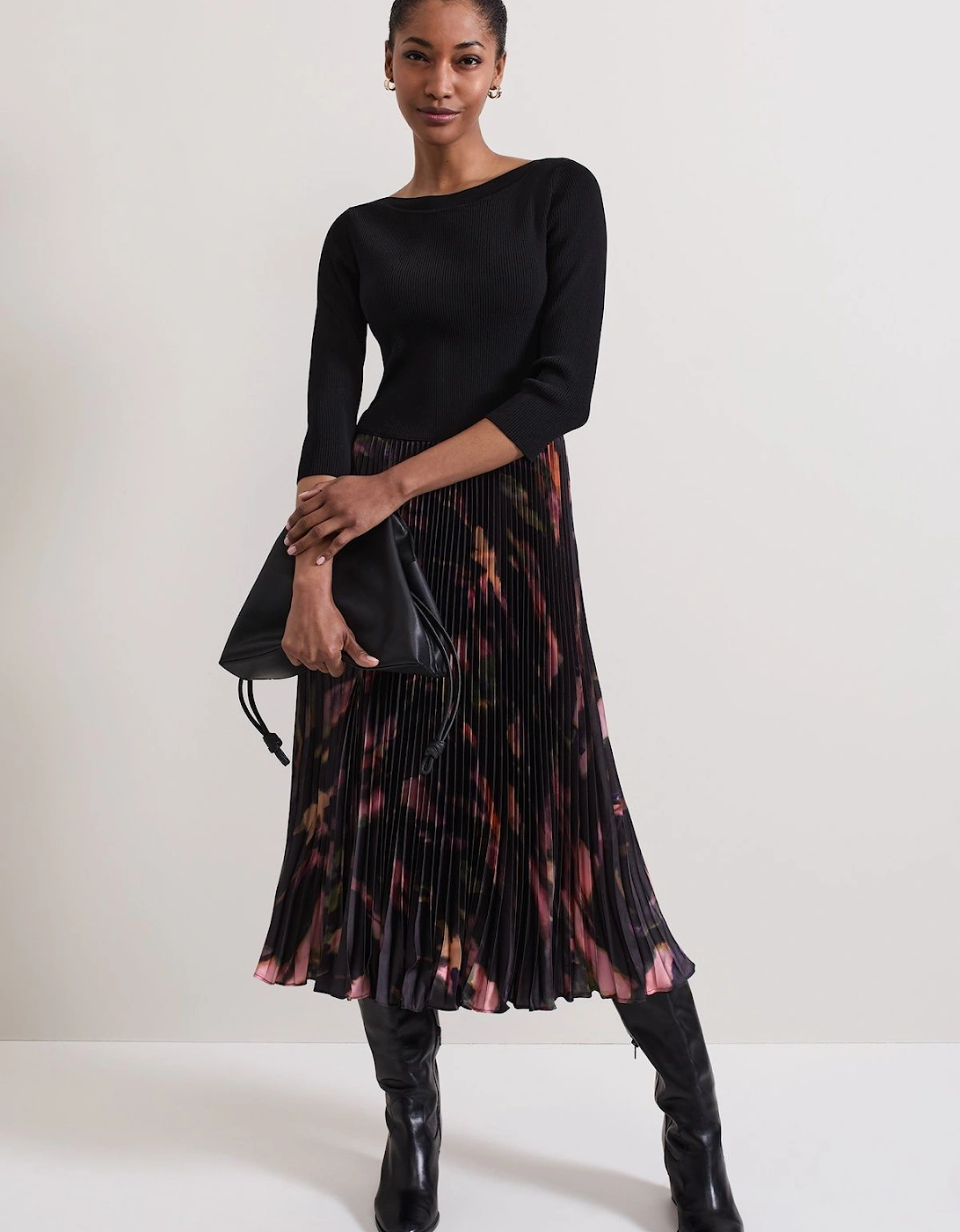 Rhea Long Sleeve Abstract Dress, 2 of 1