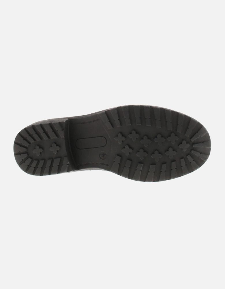 Womens Ankle Boots Concise PU Zip Fastening Chelsea Black UK Size