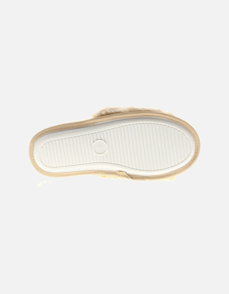 Womens Mule Slippers Embers beige UK Size