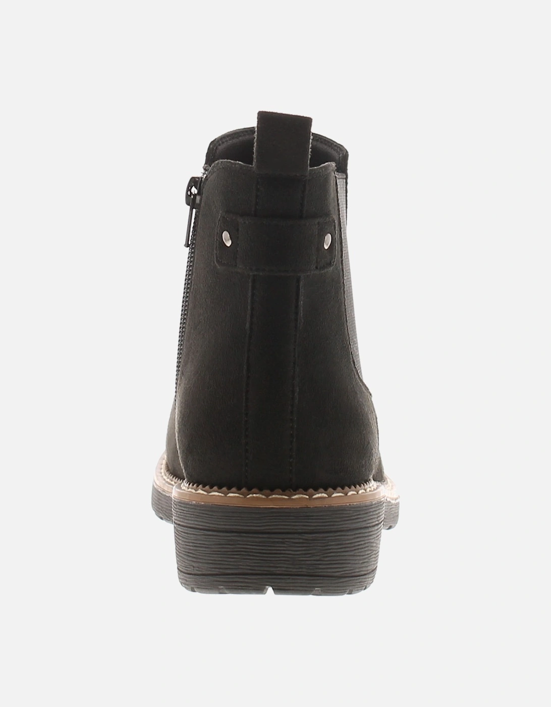 Womens Ankle Boots Concise Zip Fastening Chelsea Black UK Size