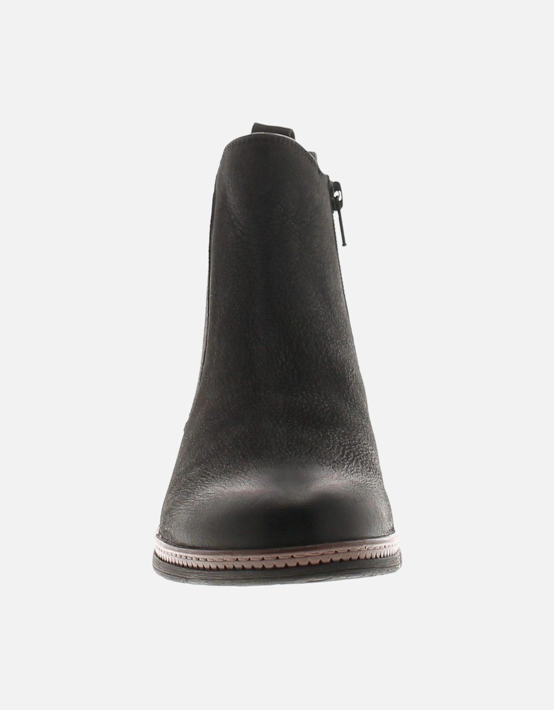 Womens Boots Skirmish Zip Up Leather Ankle Black UK Size