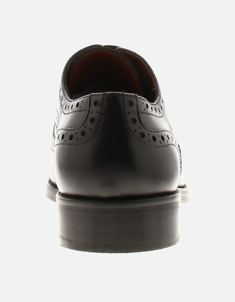 Mens Brogue Shoes Sabre Lace Up Leather Smart Formal Black UK Size