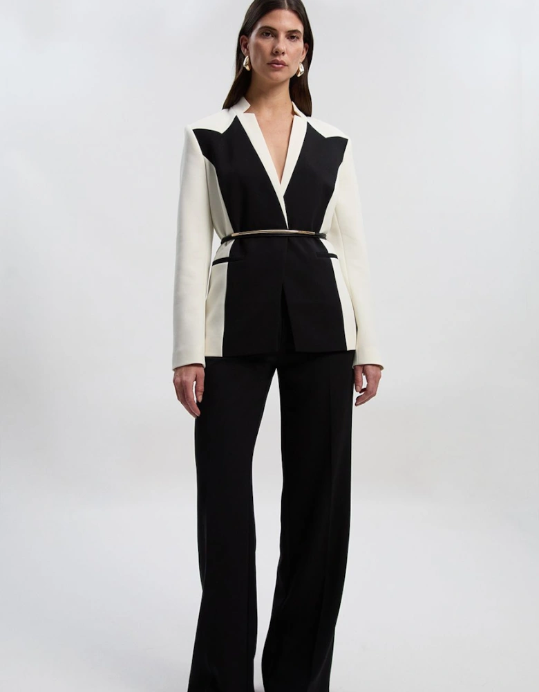 Compact Stretch Tailored Straight Leg Trouser