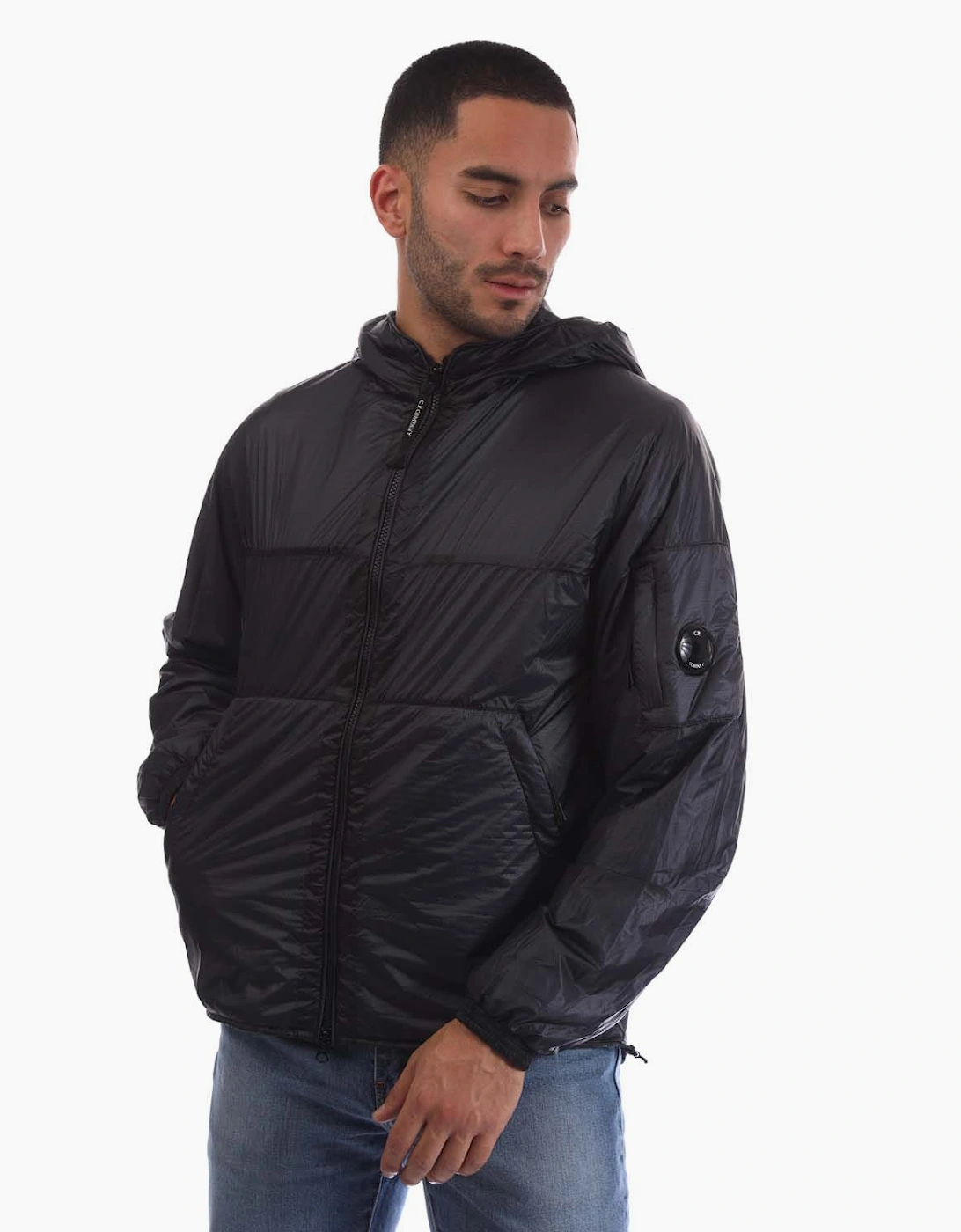 CP Company Men's Nada Shell Hooded Padded Jacket - Navy - Size: Regular/36