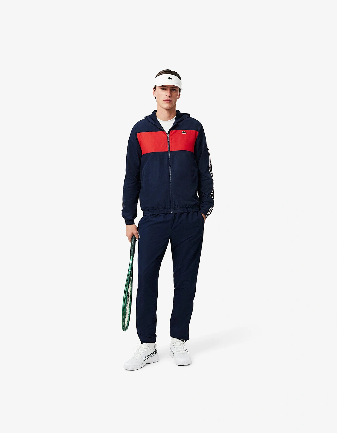 Colour Block Logo Stripe Tennis Jacket