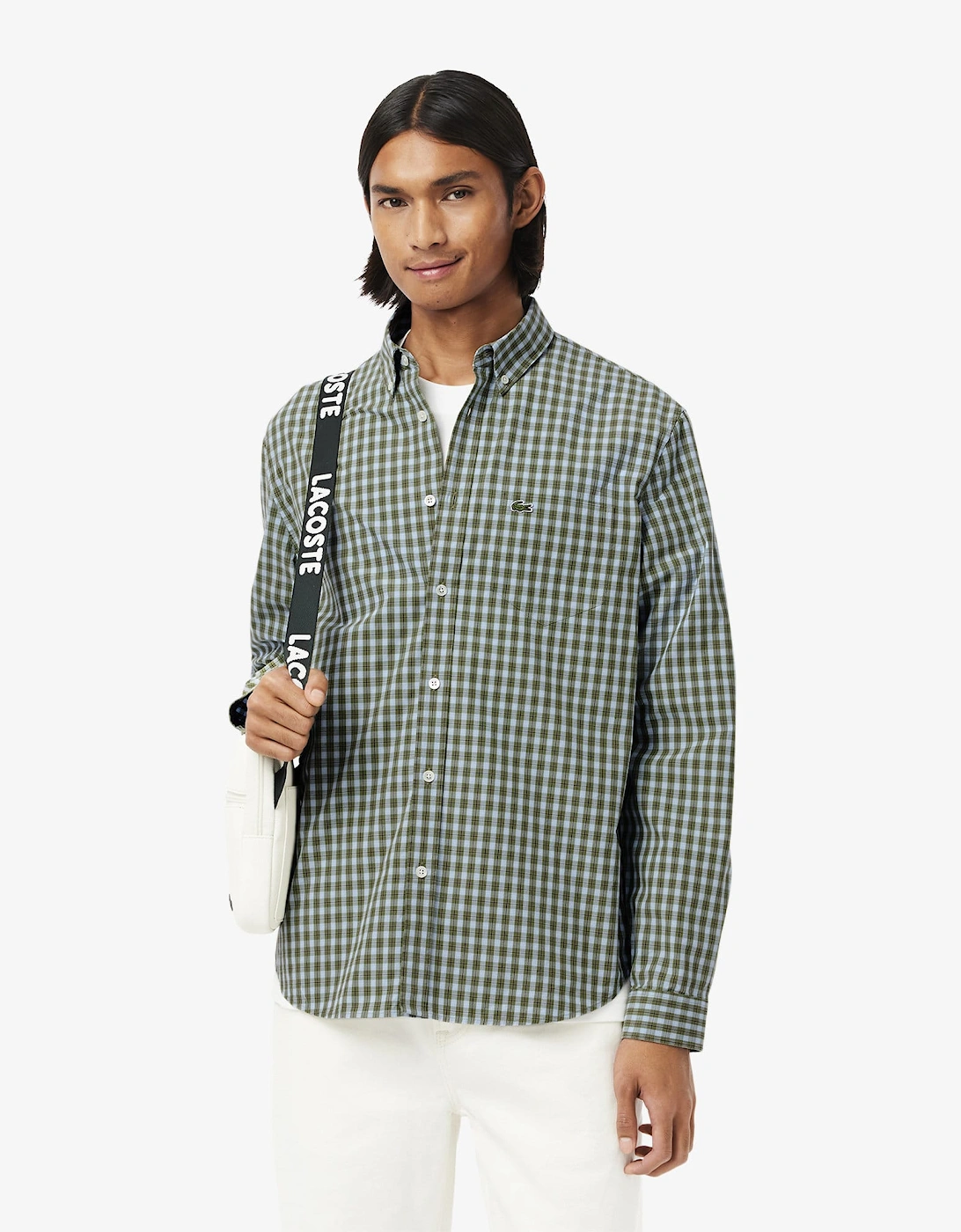 Regular-Fit Plaid Poplin Shirt