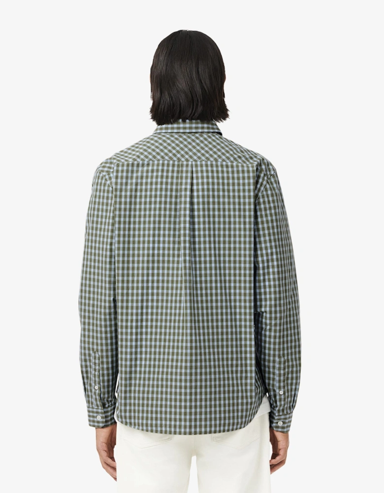 Regular-Fit Plaid Poplin Shirt