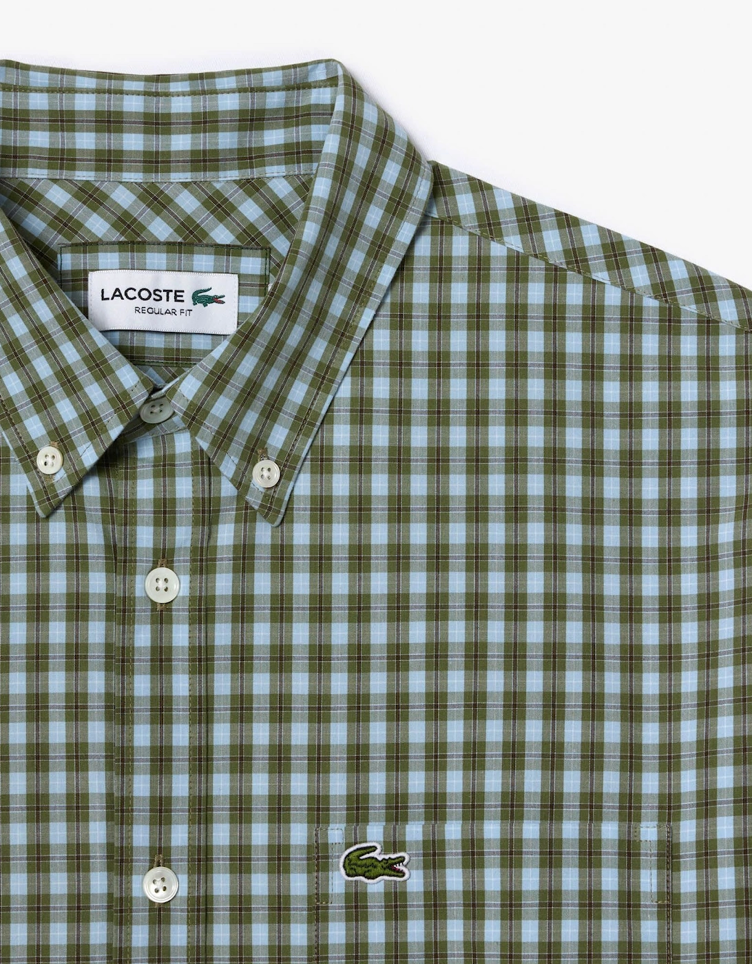Regular-Fit Plaid Poplin Shirt