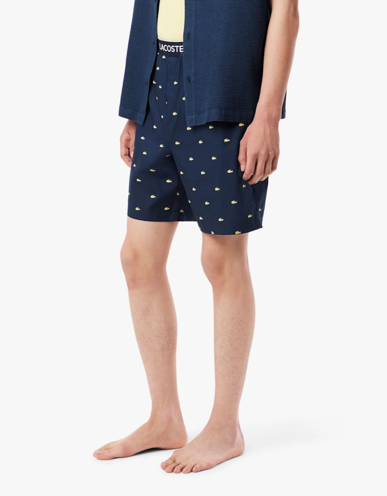 Printed Poplin Pyjama Shorts