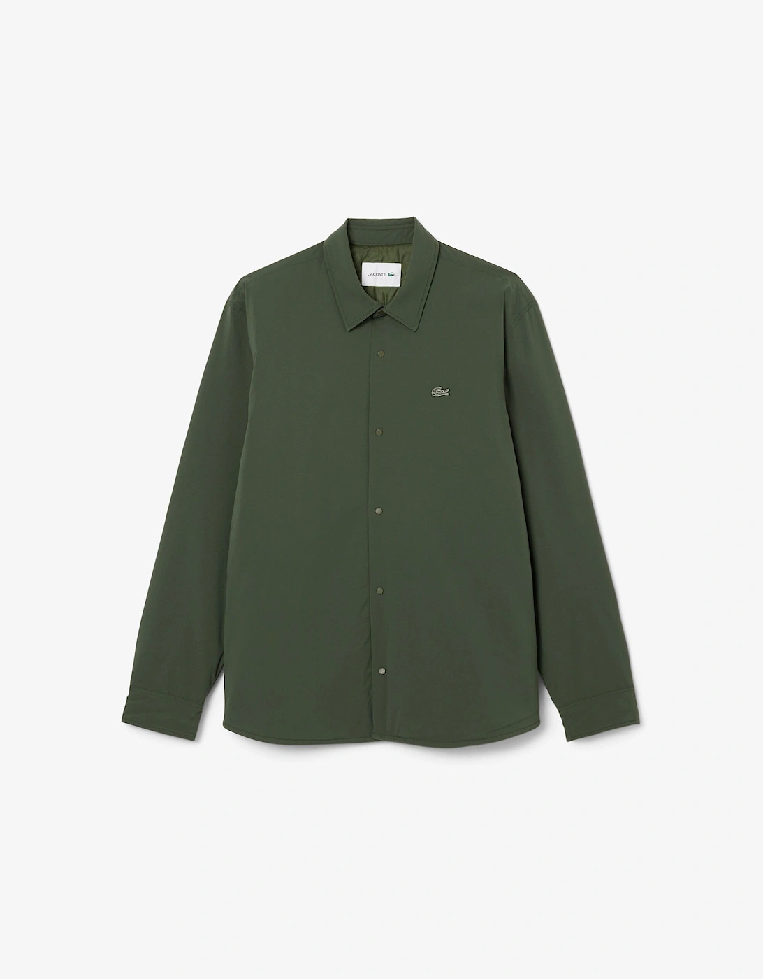 Lacoste Men's Quilted Water-Repellent Overshirt - Green - Size: Regular/44