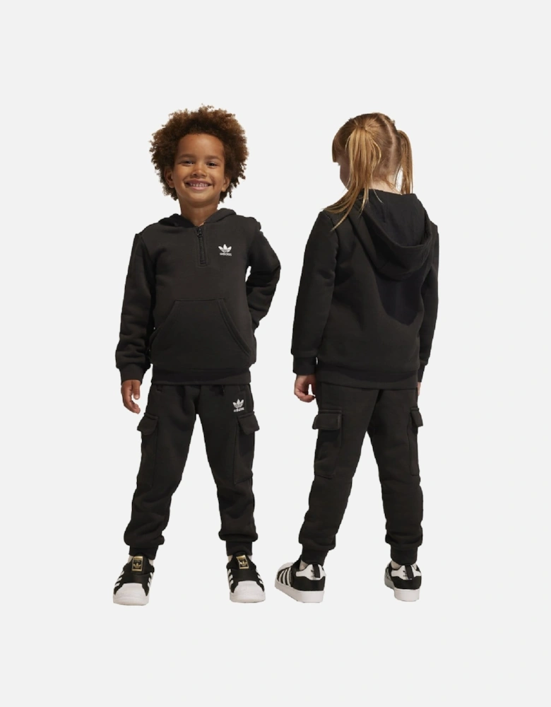 Infant Half-Zip Hoodie Cargo Pants Set