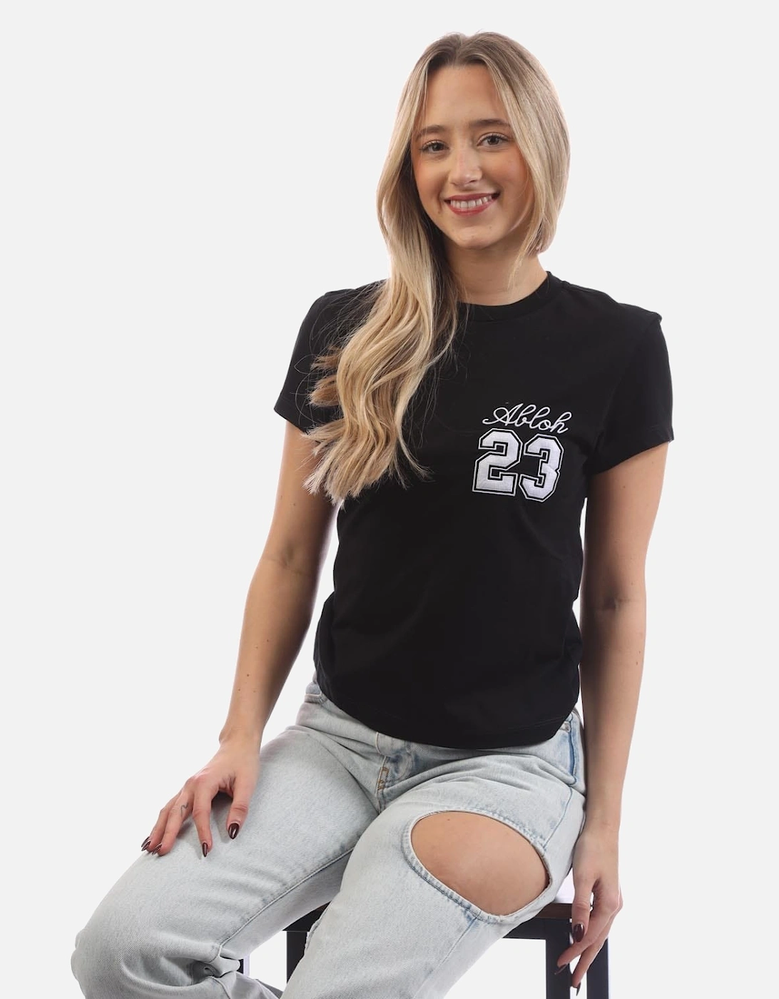 23 Embroidered Fitted T-Shirt