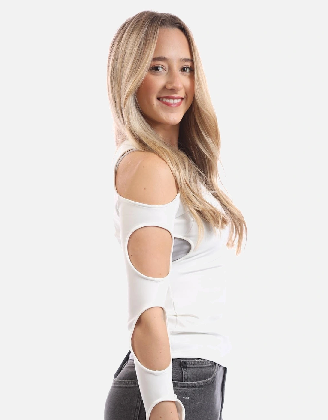 Sleek Holes Long Sleeve Top