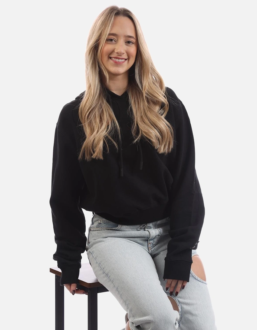 Meteor Flag Cropped Hoodie