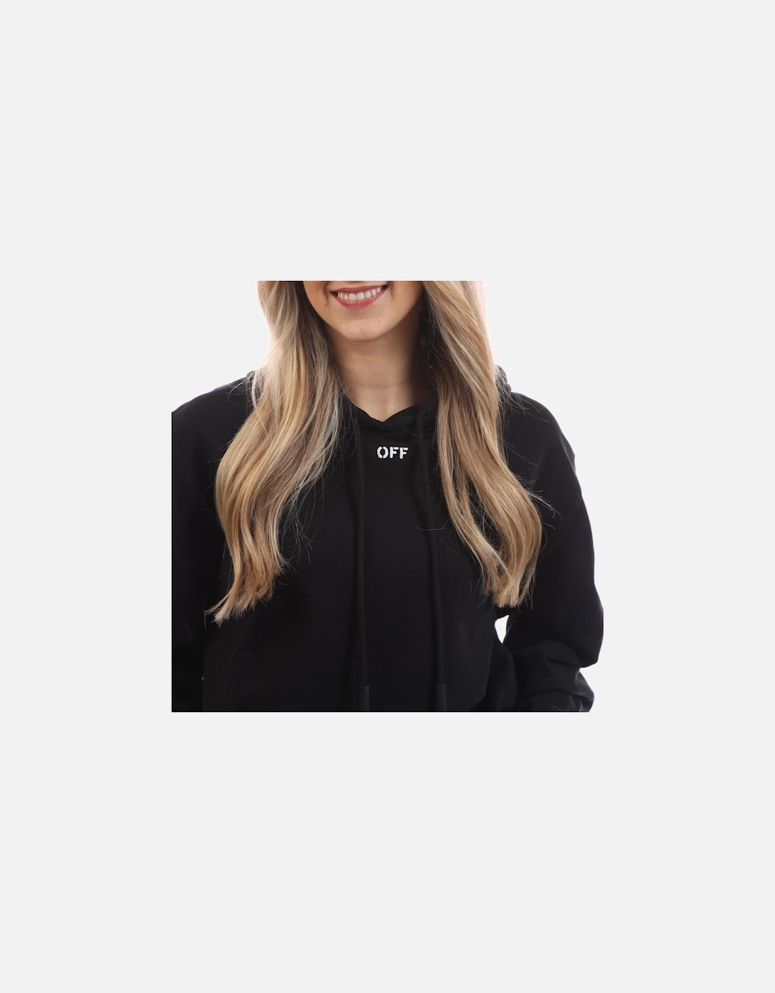 Off Stamp Cropped Hoodie